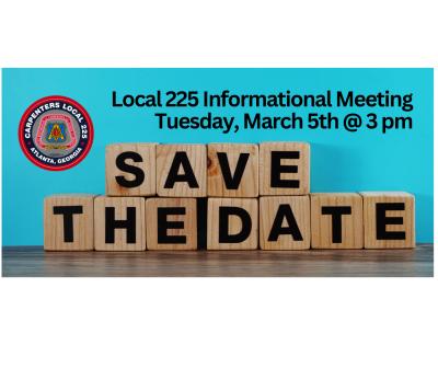 SAVE THE DATE: Informational Meeting March 5, 3 pm